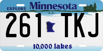 MN license plate 261TKJ