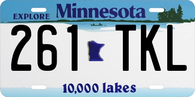 MN license plate 261TKL