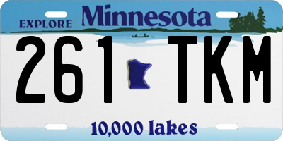 MN license plate 261TKM