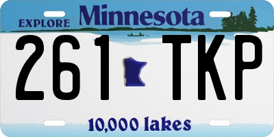 MN license plate 261TKP