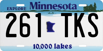 MN license plate 261TKS