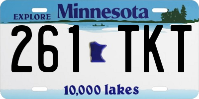 MN license plate 261TKT