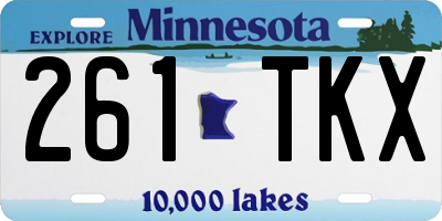 MN license plate 261TKX