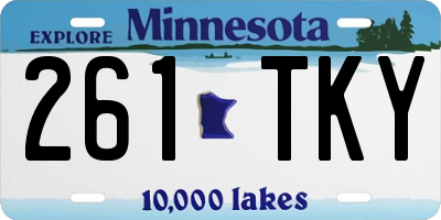 MN license plate 261TKY