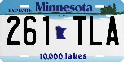 MN license plate 261TLA