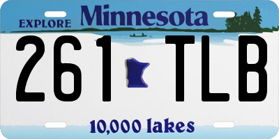 MN license plate 261TLB