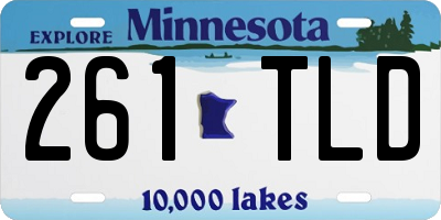 MN license plate 261TLD