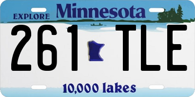 MN license plate 261TLE