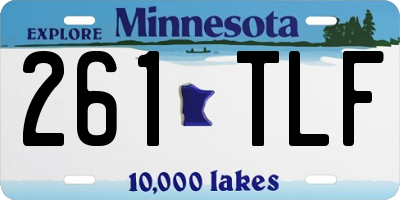 MN license plate 261TLF