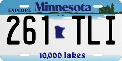 MN license plate 261TLI