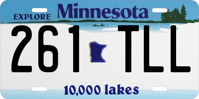 MN license plate 261TLL