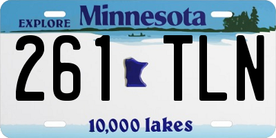 MN license plate 261TLN