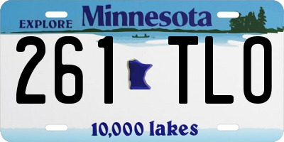 MN license plate 261TLO