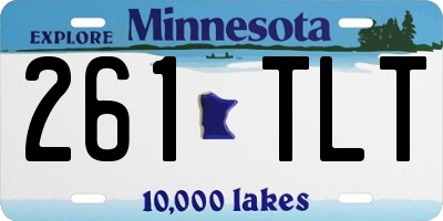 MN license plate 261TLT