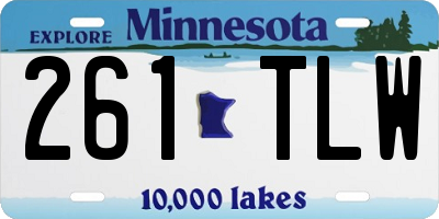 MN license plate 261TLW