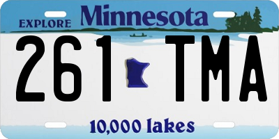 MN license plate 261TMA