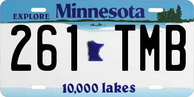 MN license plate 261TMB