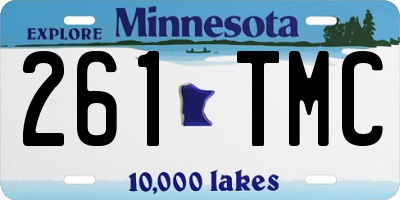 MN license plate 261TMC