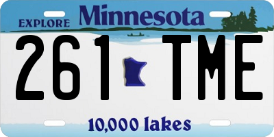 MN license plate 261TME