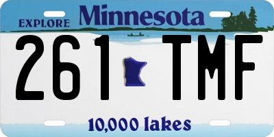 MN license plate 261TMF
