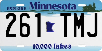 MN license plate 261TMJ