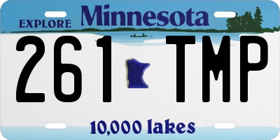 MN license plate 261TMP