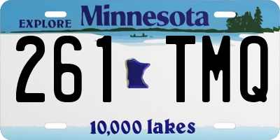 MN license plate 261TMQ
