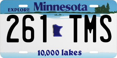 MN license plate 261TMS