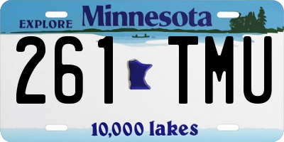 MN license plate 261TMU