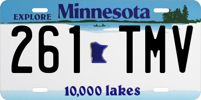 MN license plate 261TMV