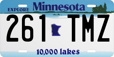 MN license plate 261TMZ