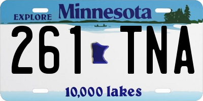 MN license plate 261TNA