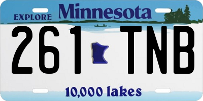 MN license plate 261TNB