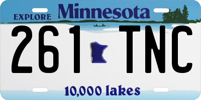 MN license plate 261TNC
