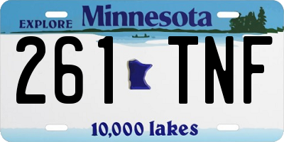 MN license plate 261TNF