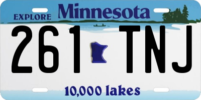 MN license plate 261TNJ