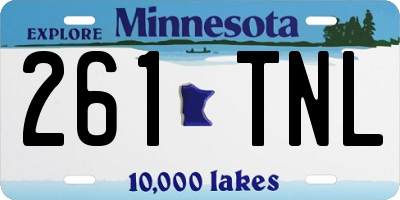 MN license plate 261TNL
