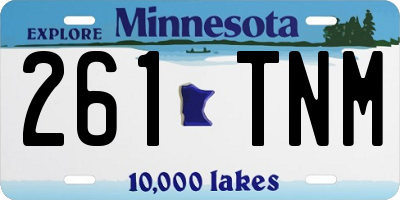 MN license plate 261TNM