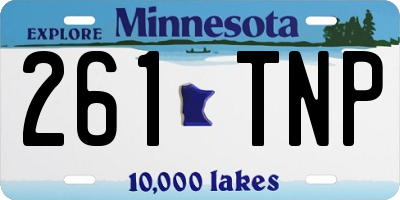 MN license plate 261TNP