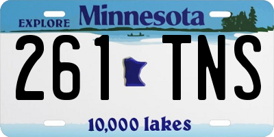 MN license plate 261TNS