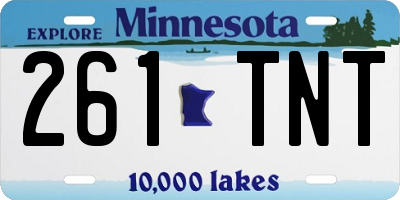 MN license plate 261TNT