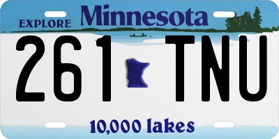 MN license plate 261TNU