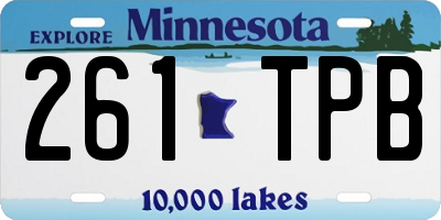 MN license plate 261TPB