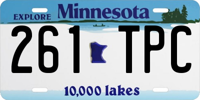 MN license plate 261TPC