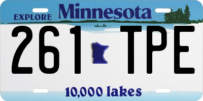 MN license plate 261TPE