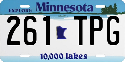 MN license plate 261TPG