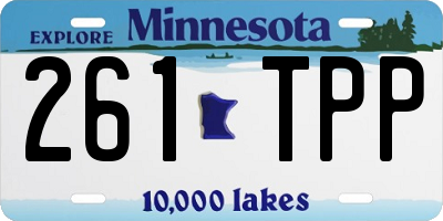 MN license plate 261TPP
