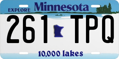 MN license plate 261TPQ