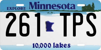 MN license plate 261TPS
