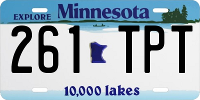 MN license plate 261TPT